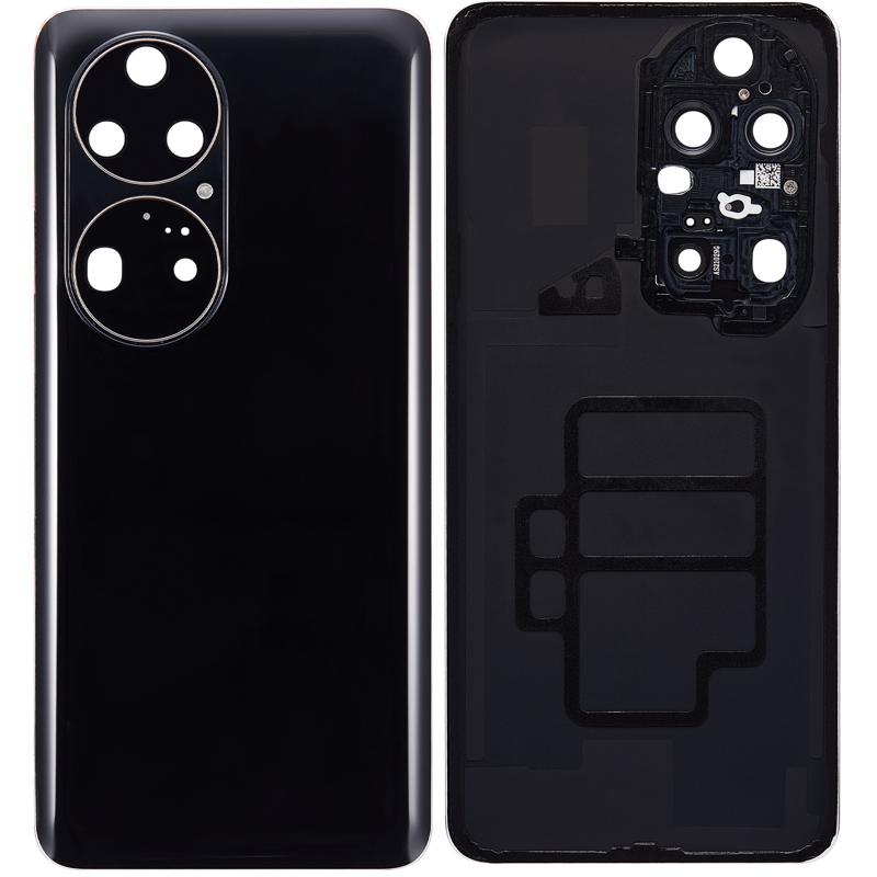 Tapa trasera con lente de camara para Huawei P50 Pro (Negro Dorado)