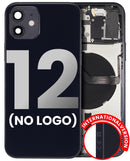 Tapa trasera para iPhone 12 con componentes pequeños pre-instalados (Versión internacional) (Negro)