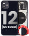 Tapa trasera para iPhone 12 con componentes pequeños pre-instalados (Versión internacional) (Negro)