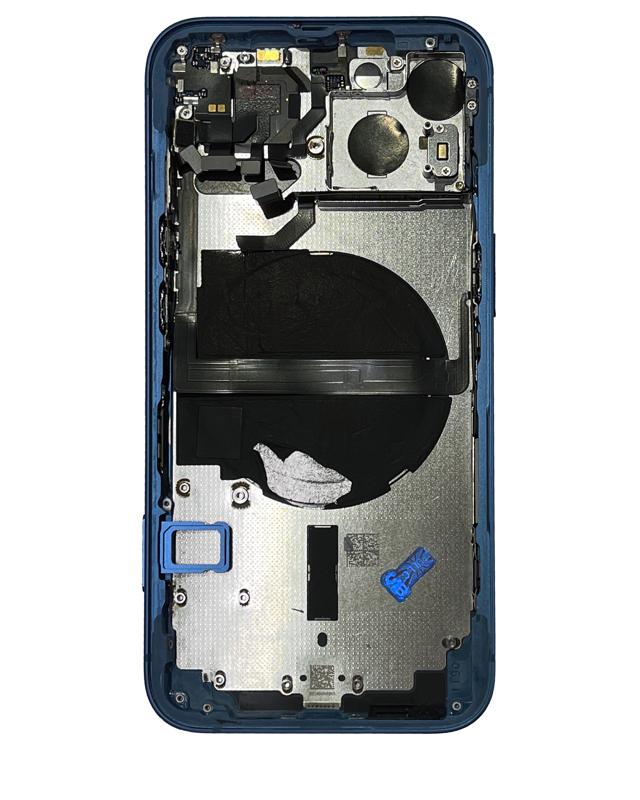 Tapa trasera para iPhone 13 con componentes pequeños pre-instalados (Versión Internacional) (Azul)