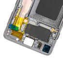 Pantalla USADA OLED con marco para Samsung Galaxy S10 (Negro Prism / Ceramico)