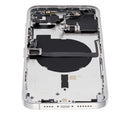 Tapa trasera para iPhone 13 Pro Max con componentes pequeños pre-instalados (Plata)
