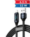 Cable de Carga R‚àö¬∞pida con Display Toocki PD 12W A-L para iPhone (2m) (NEGRO)