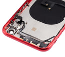 Tapa trasera para iPhone XR con componentes pequenos pre-instalados (Sin logo) (Rojo)