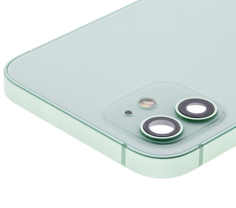 Tapa trasera con componentes pequeños pre-instalados para iPhone 12 (Versión Internacional) Verde