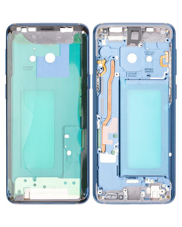 Carcasa intermedia para Samsung Galaxy S9 (con componentes pequeños) (Marco azul coral)