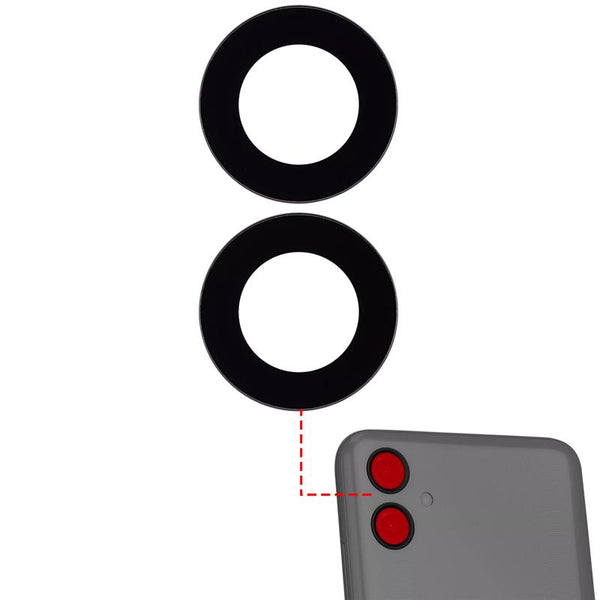 Lente de camara trasera (solo vidrio) con adhesivo para Samsung Galaxy A04E (A042 / 2022) (Paquete de 10)