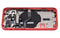 Tapa trasera con componentes pequeños pre-instalados para iPhone 12 Mini (Versión US) (Sin Logo) (Rojo)