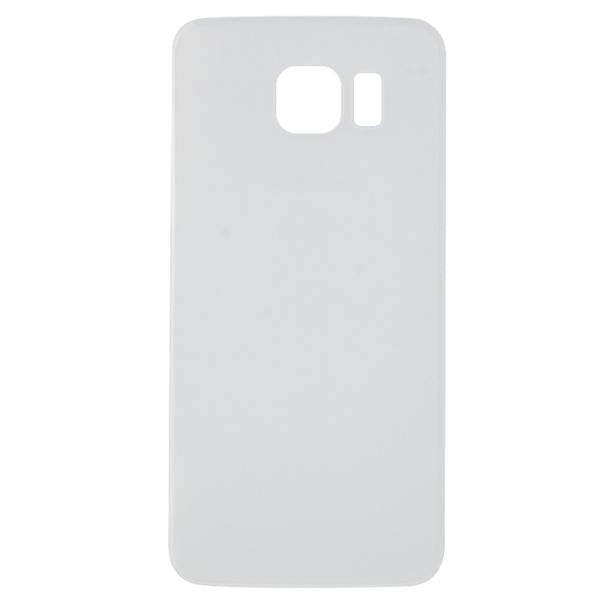 Tapa trasera de cristal para Samsung Galaxy S6 (Sin logo) (Blanco)