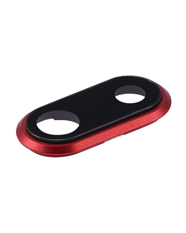 Lente de camara trasera para iPhone 8 Plus con marco y bisel (Rojo) (Paquete de 10)