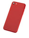 Tapa trasera con componentes pequenos pre-instalados para iPhone 8 (Sin logo) (Rojo)