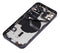 Tapa trasera para iPhone 12 con componentes pequeños pre-instalados (Versión EE.UU.) (Negro)