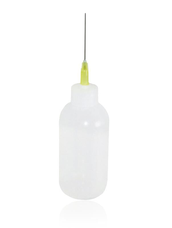 Botella dispensadora de plastico para flux con aguja de precision