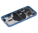 Tapa trasera con componentes pequeños pre-instalados para iPhone 13 Mini (Versión US) (Sin logo) (Azul)
