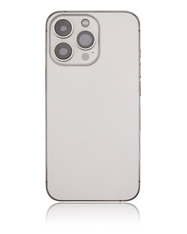 Tapa trasera para iPhone 13 Pro con componentes pequenos pre-instalados (Version US) Sin logo (Dorado)