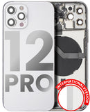 Tapa trasera para iPhone 12 Pro con componentes pequenos pre-instalados (Version Internacional) (Plata)