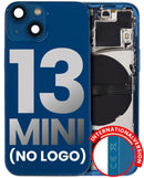 Tapa trasera con componentes pequeños para iPhone 13 Mini (Versión Internacional) (Sin Logo) (Azul)