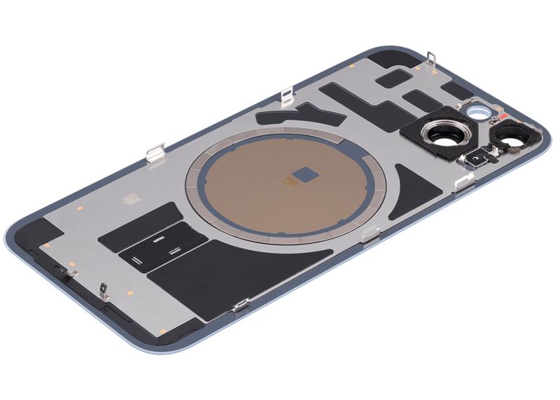 Tapa trasera con placa y magneto MagSafe para iPhone 14 (Azul, original usada grado A)