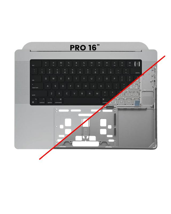 Carcasa superior con teclado para MacBook Pro 16" (A2485 / Finales de 2021) (Teclado estadounidense) (Gris espacial)