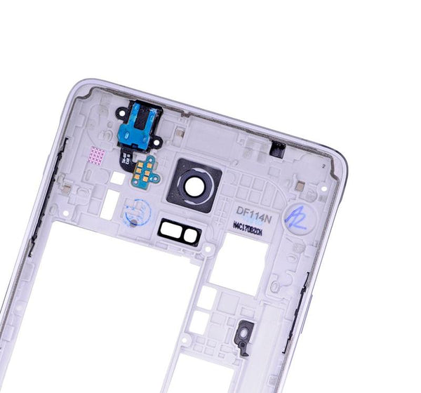 Marco medio para Samsung Galaxy Note 4 con piezas pequenas (Blanco)