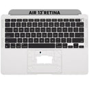 Carcasa superior con teclado para MacBook Air 13" Retina (A2337 / Finales de 2020) (Original usado: Grado A) (Teclado en inglés) (Plata)