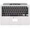 Carcasa superior con teclado para MacBook Air 13" Retina (A2337 / Finales de 2020) (Original usado: Grado A) (Teclado en inglés) (Plata)