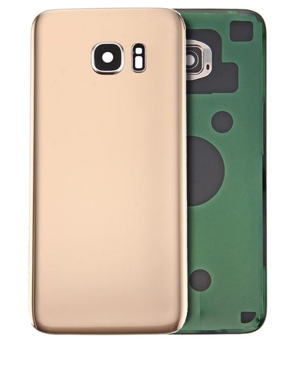 Tapa trasera con lente de camara para Samsung Galaxy S7 Edge (Oro)