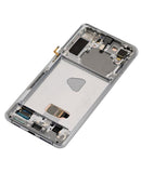 Pantalla OLED con marco para Samsung Galaxy S21 Plus 5G (Usada original Grado B/C) (Plata Fantasma)