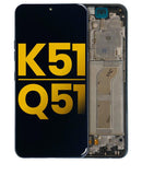 Pantalla LCD con marco para LG K51 / Q51 / Reflect (Reacondicionado) (Verde medianoche)