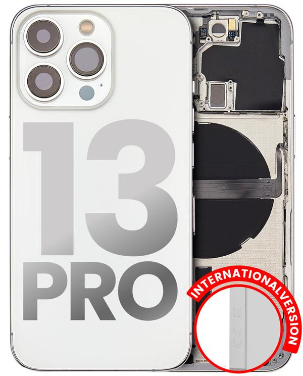 Tapa trasera con componentes pequenos pre-instalados para iPhone 13 Pro (Version Internacional) (Original usado: Grado C) (Plata)