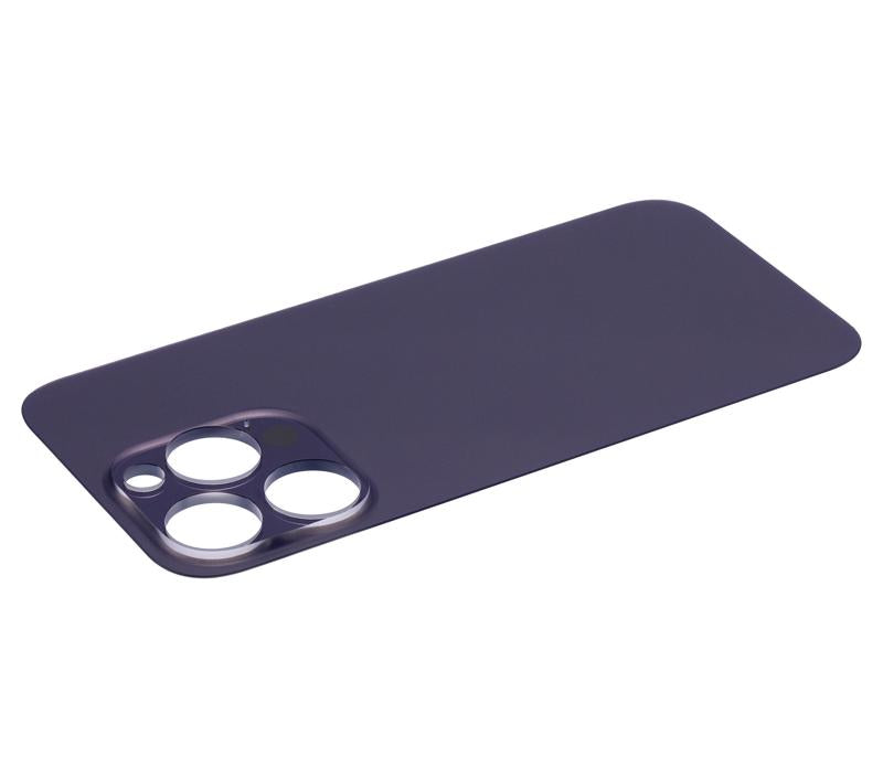 Tapa trasera para iPhone 14 Pro con adhesivo 3M (Orificio grande para la camara) (Morado oscuro)