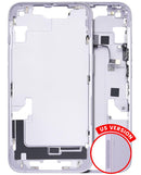 Carcasa media con botones de encendido y volumen para iPhone 14 (Version EE.UU.) (Original usada: Grado C) (Morado)
