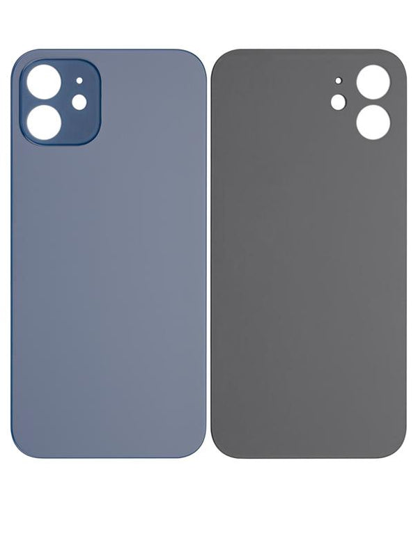Tapa trasera con adhesivo 3M para iPhone 12 (Sin logo / Orificio grande para camara) (Azul)