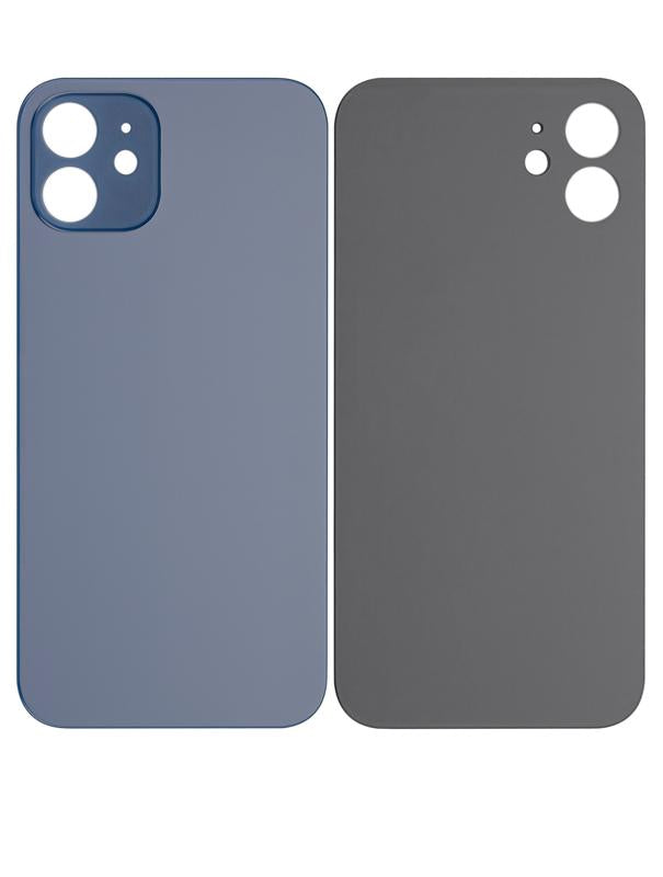 Tapa trasera con adhesivo 3M para iPhone 12 (Sin logo / Orificio grande para camara) (Azul)