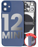 Tapa trasera con componentes pequeños pre-instalados para iPhone 12 Mini (Versión EE.UU.) usada original Grado B (Azul)