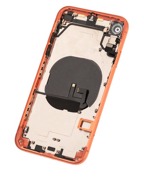 Tapa trasera para iPhone XR con componentes pequenos pre-instalados (Coral)