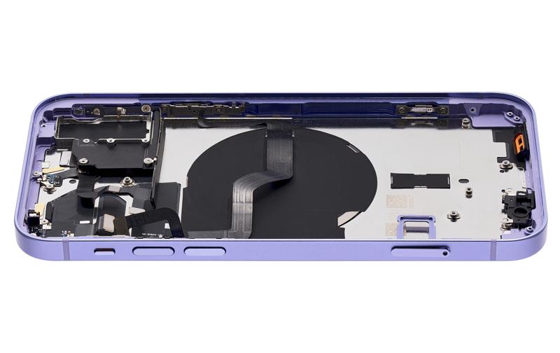 Tapa trasera con componentes pequeños pre-instalados para iPhone 12 (Versión Internacional) (Púrpura)