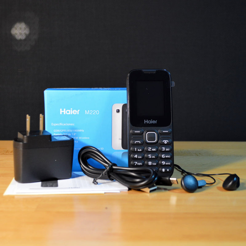 Celular Haier M220 Nuevo Color Negro | Tigo | Incluye caja sellada y Accesorios