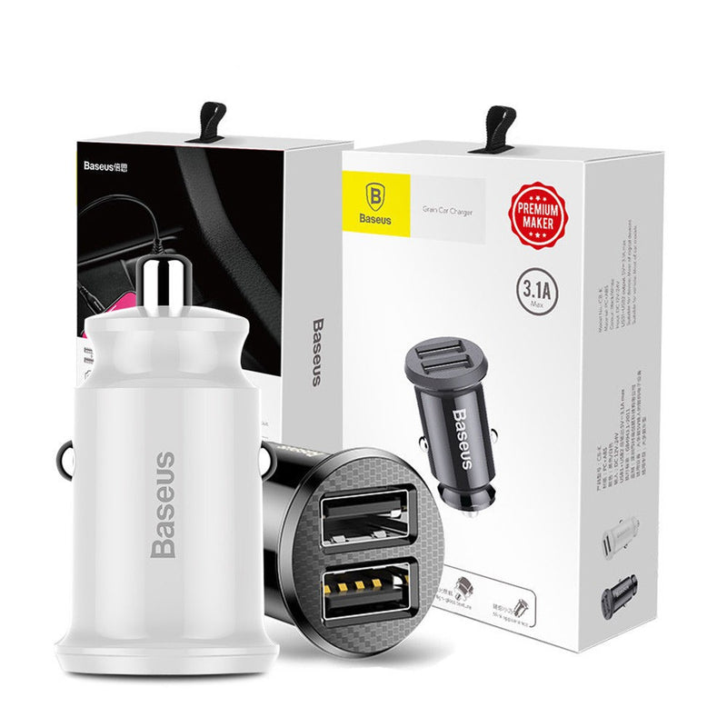Cargador Dual para Carro 3.1A. Baseus.