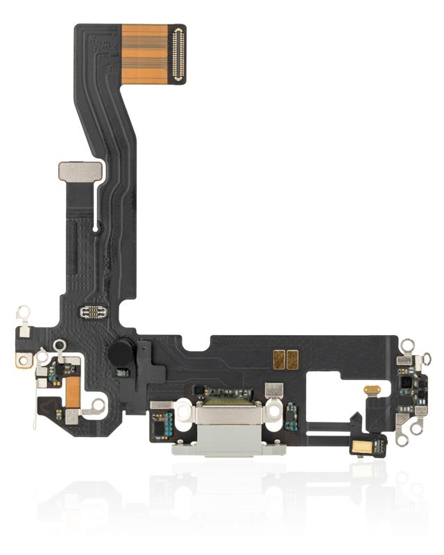 Puerto de carga para iPhone 12 / 12 Pro (OEM usado) (Plata)