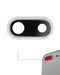 Lente de camara trasera con soporte y bisel para iPhone 8 Plus (Plata) (Paquete de 10)