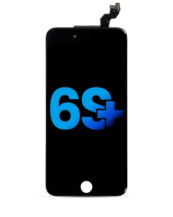 Pantalla LCD para iPhone 6S Plus con placa de acero (Negro)