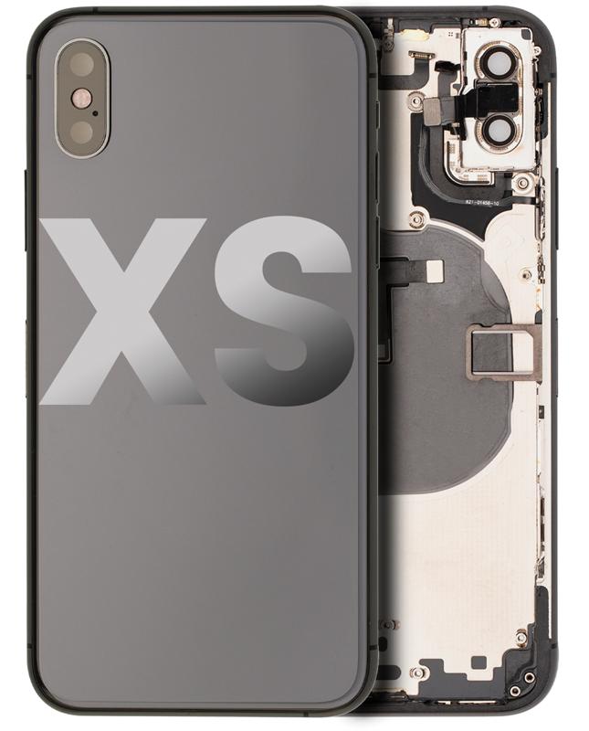 Tapa trasera para iPhone XS con componentes pequenos pre-instalados (Gris Espacial)