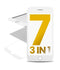 Vidrio frontal + Marco + OCA pre-instalado para iPhone 7 (Paquete de 2) (Blanco)