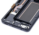 Pantalla USADA OLED para Samsung Galaxy S9 con marco (Negro Medianoche)
