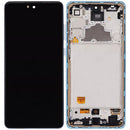 Pantalla OLED con marco para Samsung A72 (A725 / 2021) (6.36") (Azul)