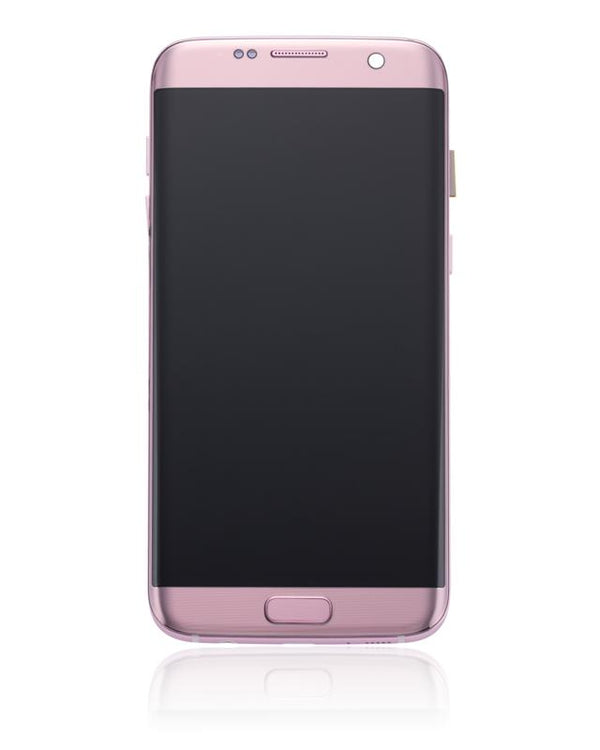 Pantalla OLED con marco para Samsung Galaxy S7 Edge (G935A) Rose Gold reacondicionada