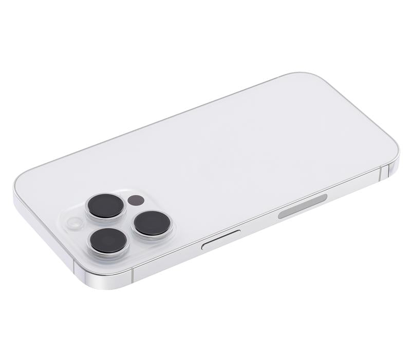 Tapa trasera para iPhone 14 Pro con componentes pequenos preinstalados (Version EE.UU.) (Original Usado: Grado A) (Plata)