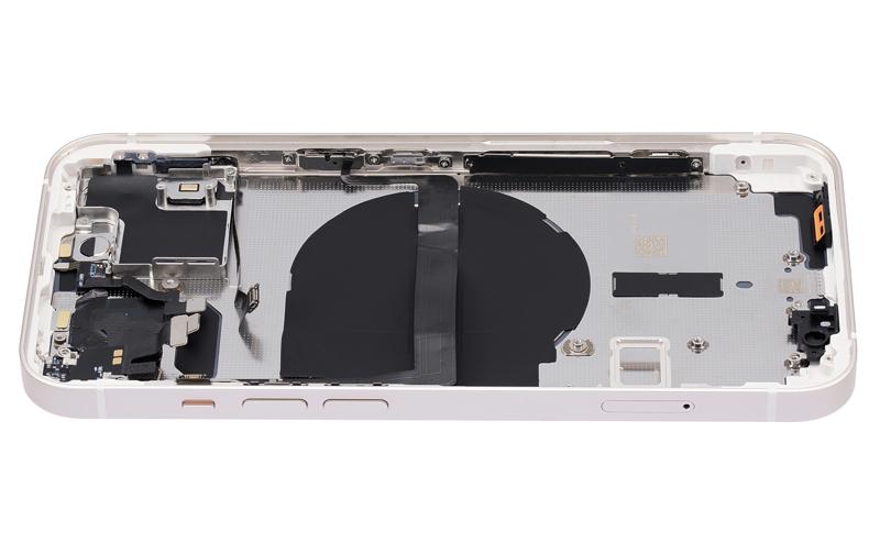 Tapa trasera con componentes pequeños para iPhone 13 (Versión US) (Sin Logo) (Starlight)