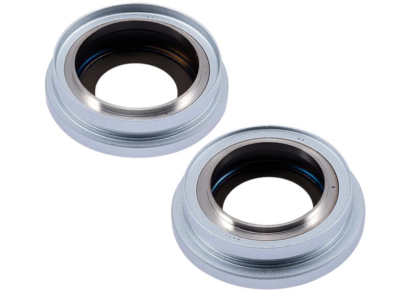 Lente de camara trasera con soporte y bisel para iPhone 15 / 15 Plus (Juego de 2 piezas) (Azul)